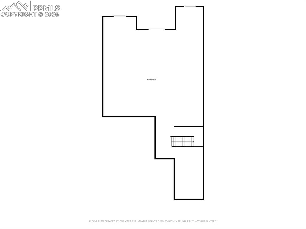 Image 39 of 39: Unfinished basement floorplan