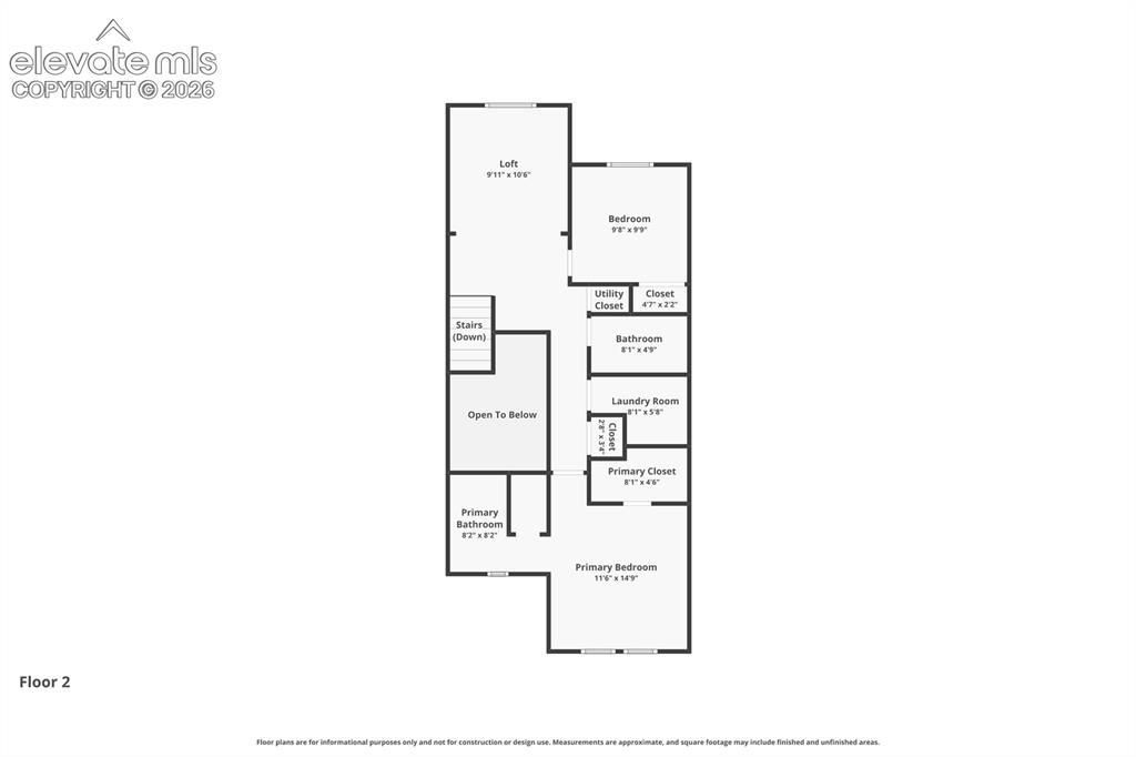 Image 45 of 45: Floor plan, upper level.