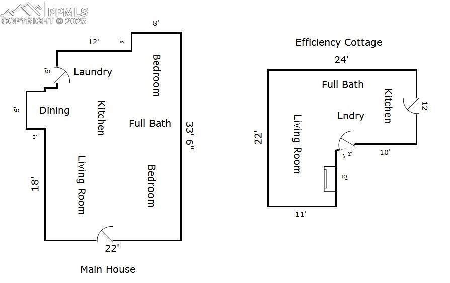 Image 20 of 25: Main house and rear cottage