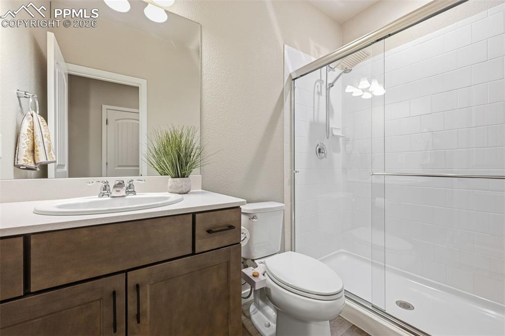 Image 27 of 47: Basement bathroom with upgraded finishes