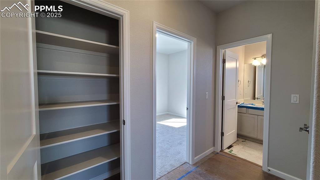 Image 24 of 36: Storage/Linen closet in the hall! Please, excuse our dust as this home is c