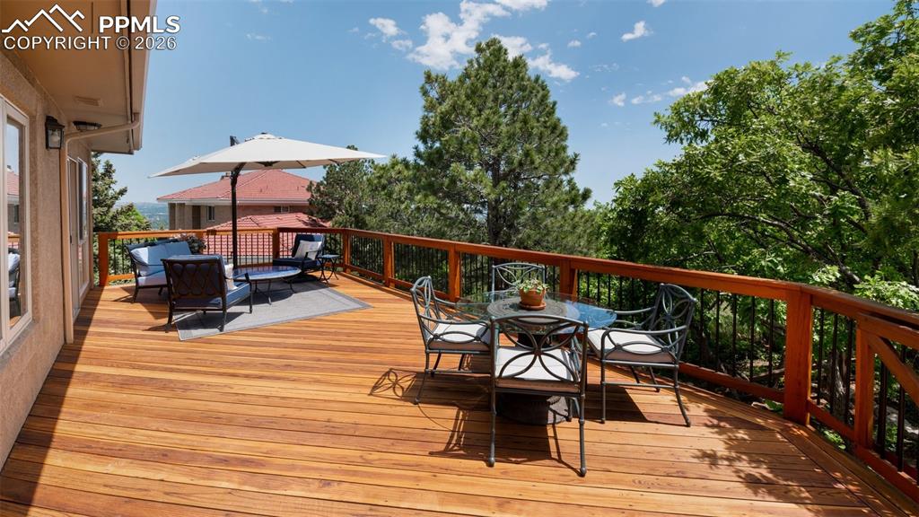 Image 40 of 50: NEWLY Refinished Deck