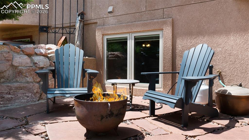 Image 44 of 50: Sitting Area With Water Feature
