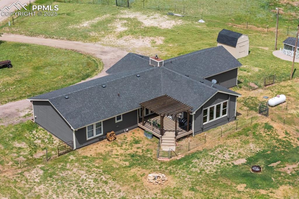 Image 32 of 39: View from above of property