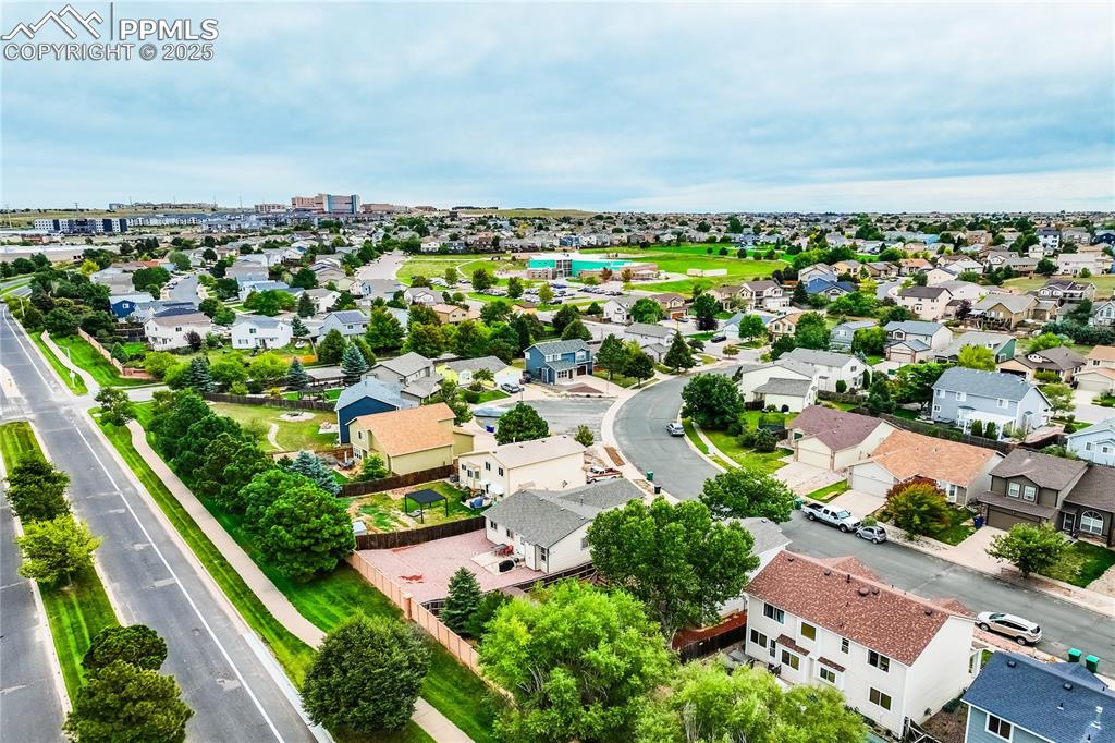 Image 34 of 34: Aerial view of residential area