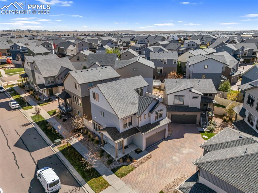 Image 47 of 50: Aerial perspective of suburban area
