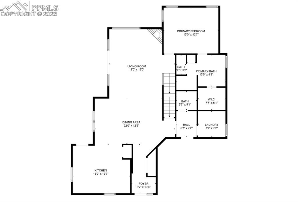 Image 28 of 29: View of floor plan / room layout