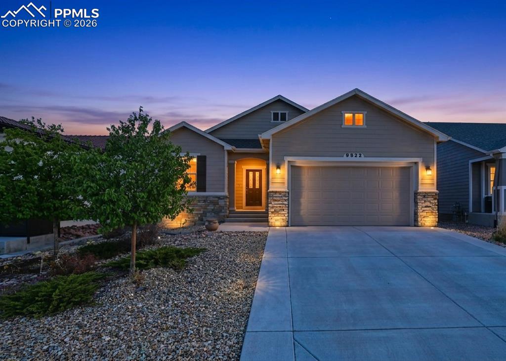 Caption: Lovely ranch home with a full basement built by Campbell Homes with great curb appeal, thanks to att