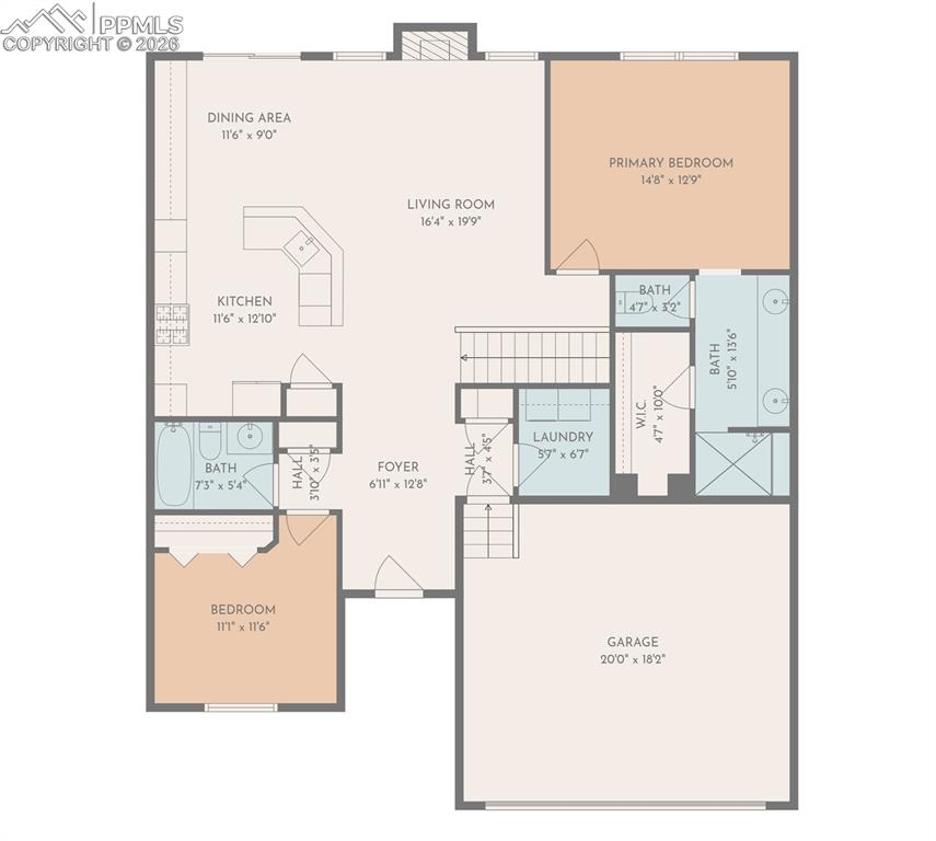 Image 35 of 37: Main level floor plan