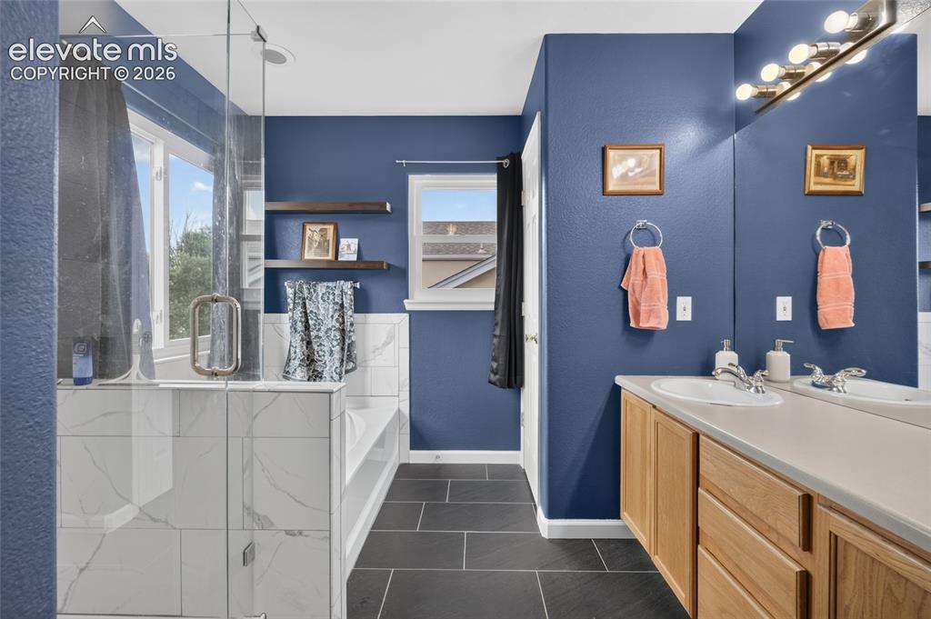 Image 11 of 30: Primary bath, fully remodeled 2024