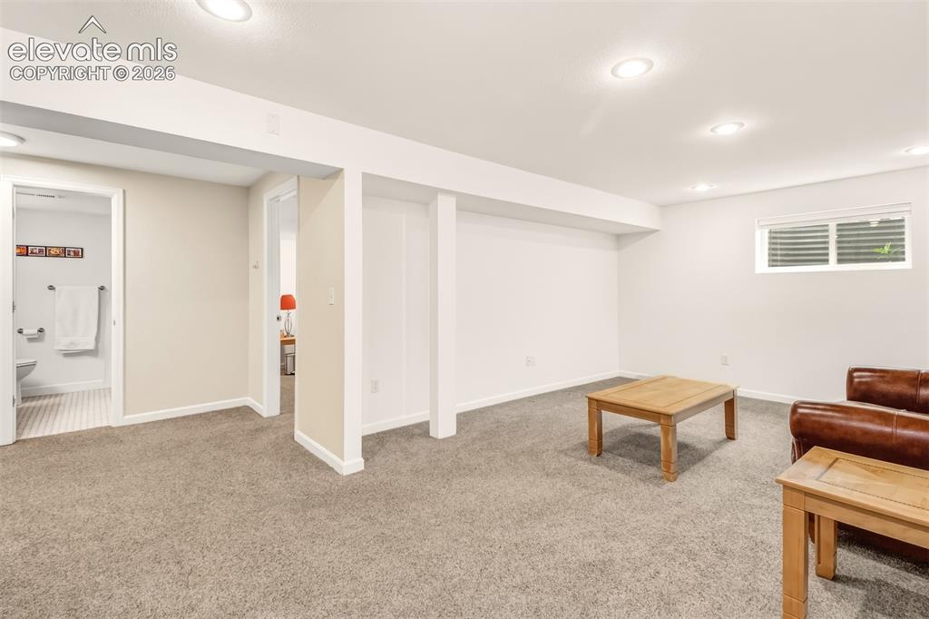 Image 27 of 39: Recreation room in basement