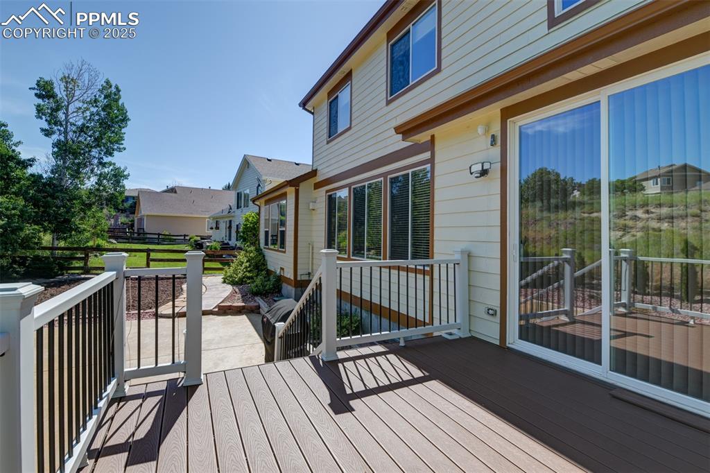Image 45 of 50: Deck with a residential view