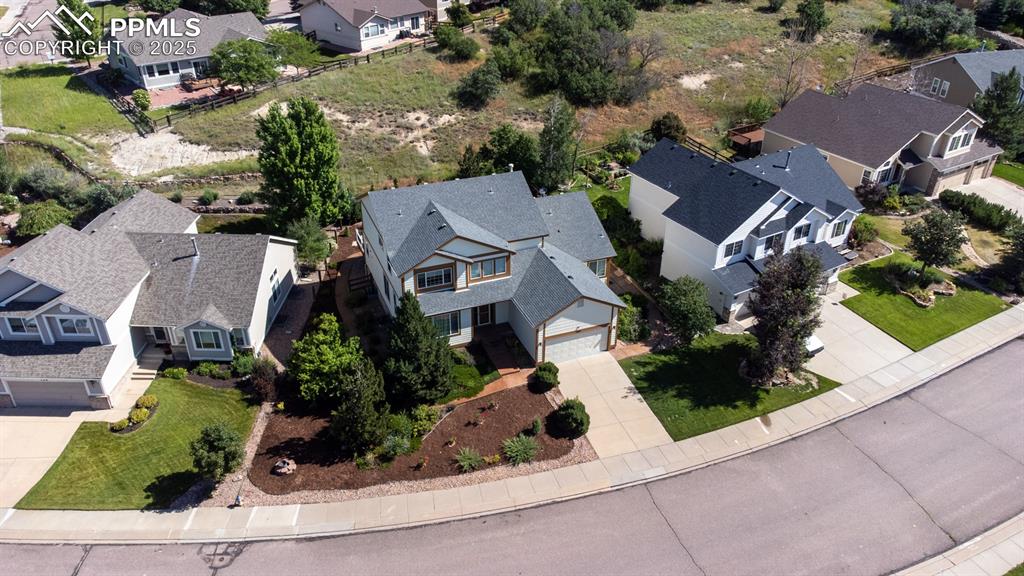 Image 6 of 50: Aerial perspective of suburban area