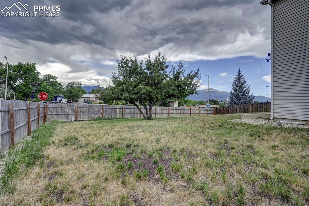 Image 33 of 33: View of yard with a mountain view