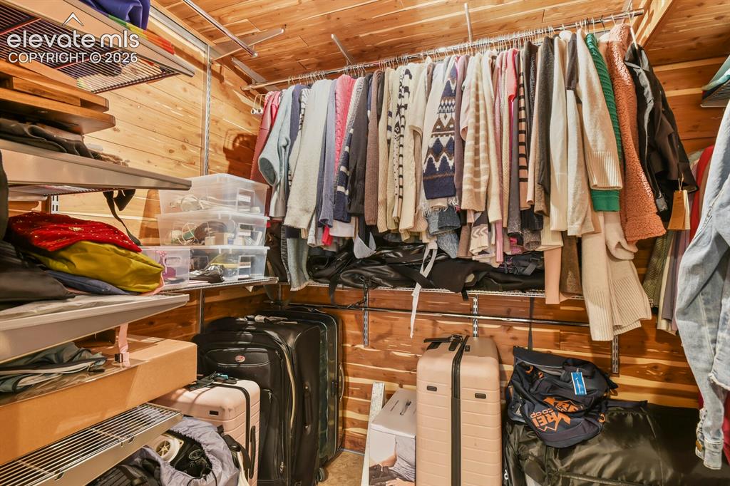 Image 37 of 46: Cedar lined closet in basement 