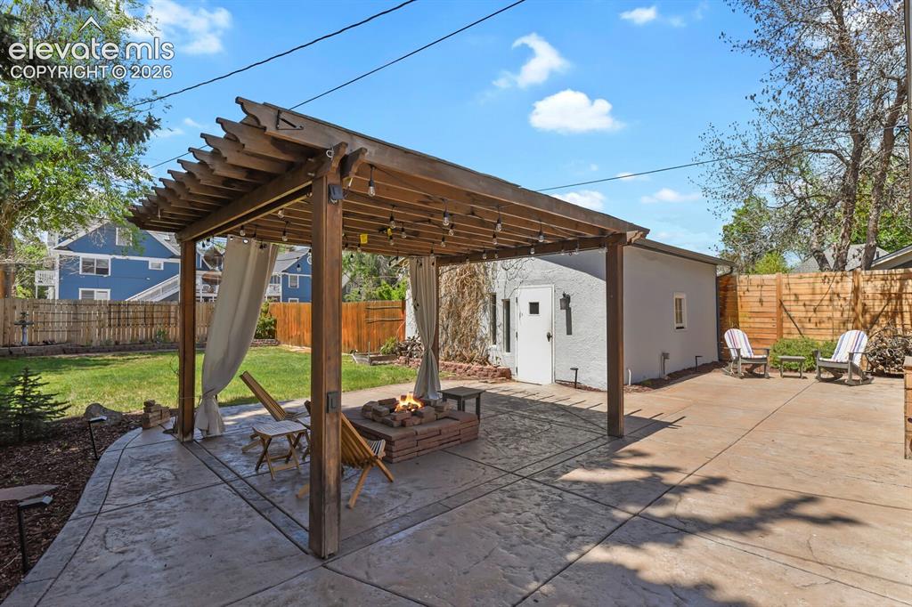 Image 39 of 46: Beautiful stamped concrete patio