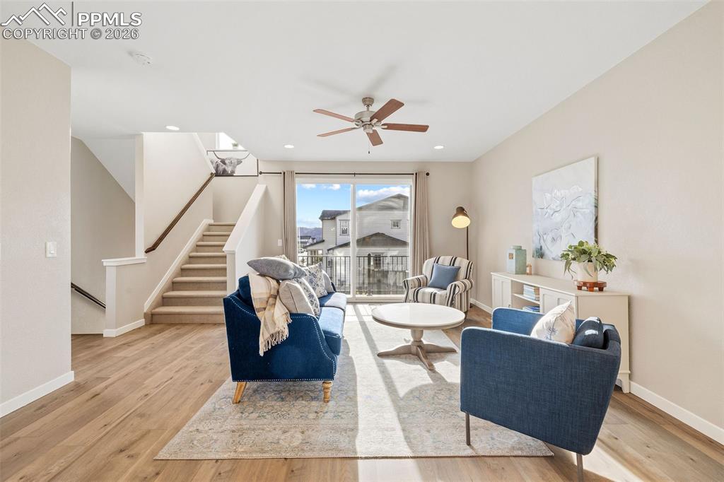 Image 6 of 37: Sliding glass doors take in the sunshine and offer amazing views.