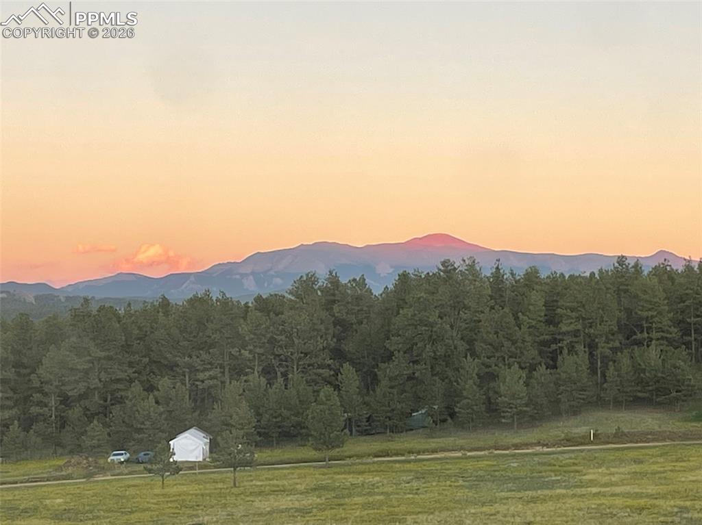 Image 37 of 42: The view of Pikes Peak from the home!