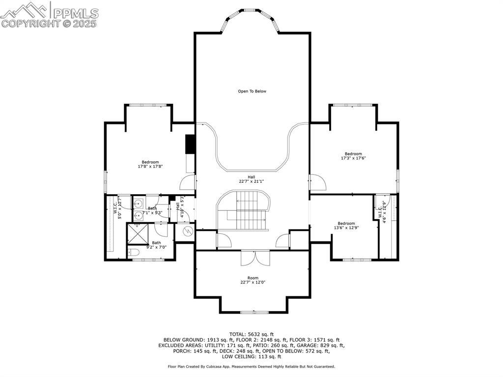 Image 47 of 50: Upstairs floorplan