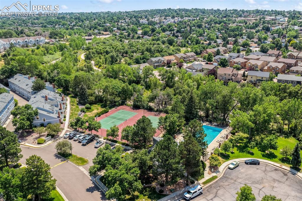 Image 44 of 47: Aerial perspective of suburban area