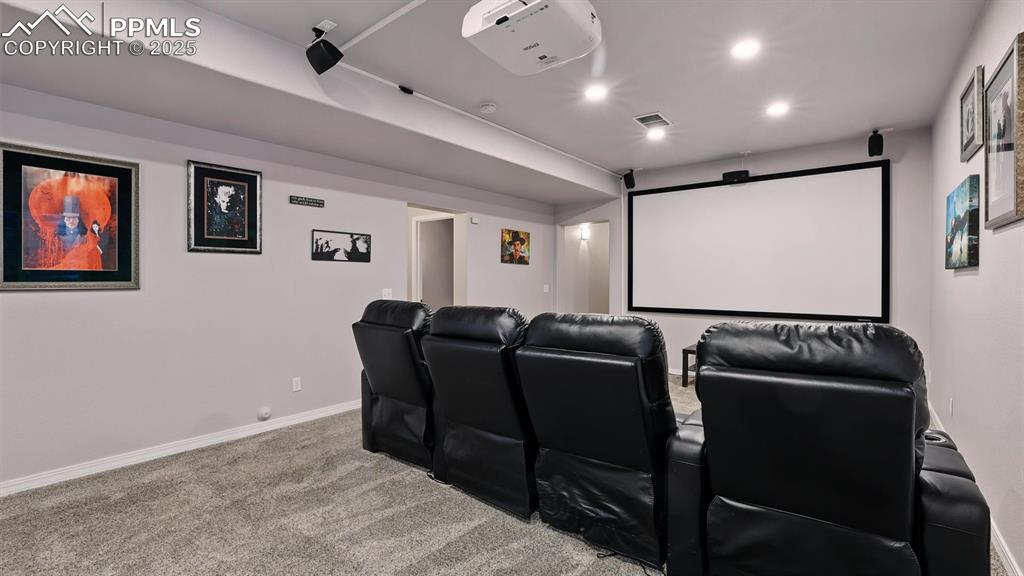 Image 40 of 50: Basement Theatre Room