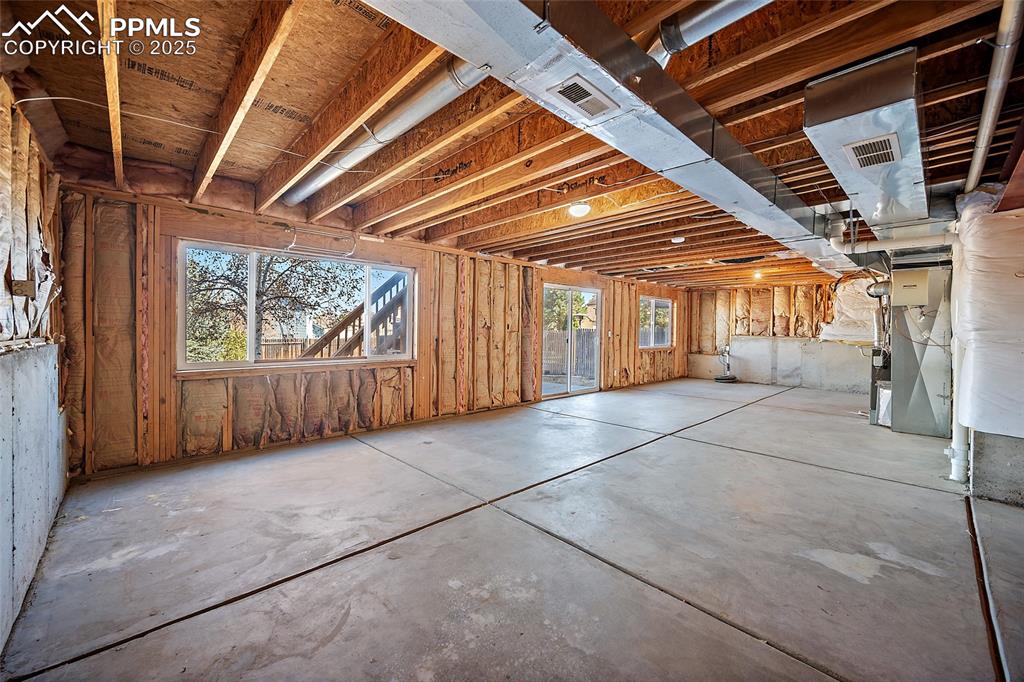 Image 33 of 45: Alternate view of unfinished basement