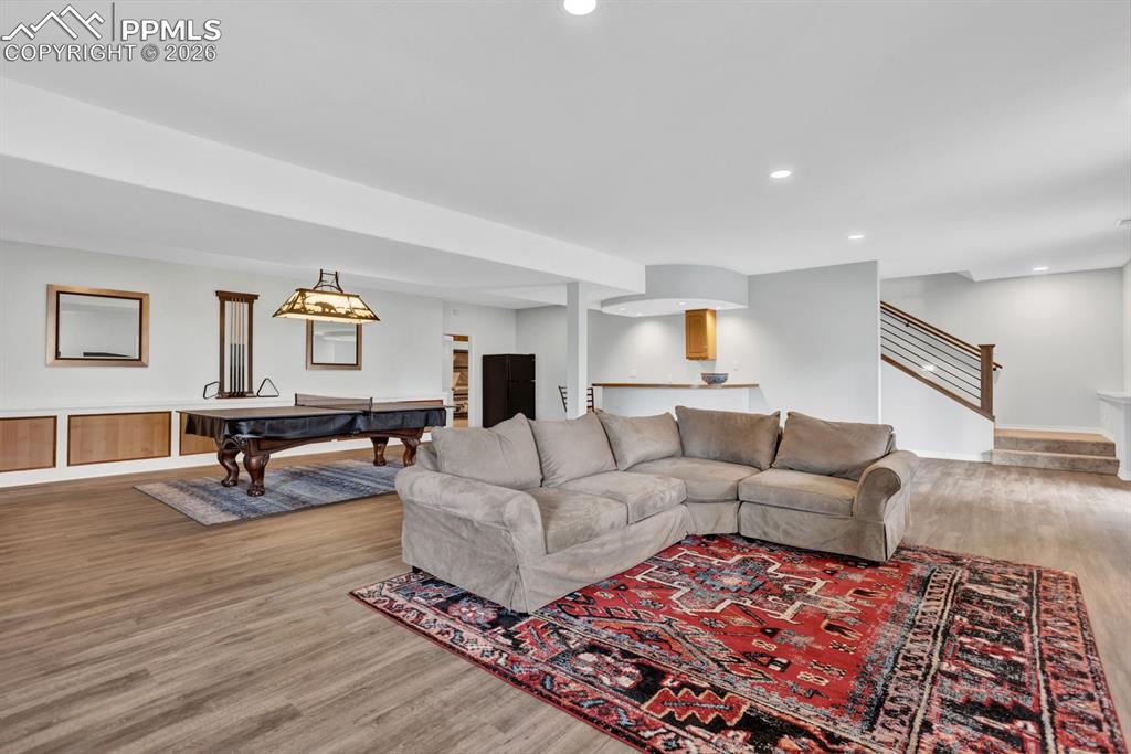 Image 32 of 49: Basement recreation area/living room