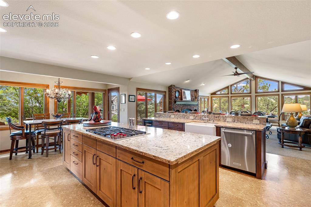 Image 3 of 50: Custom remodeled kitchen