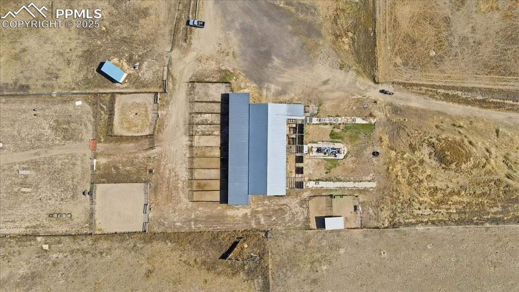 Image 43 of 49: Arial view of the barn
