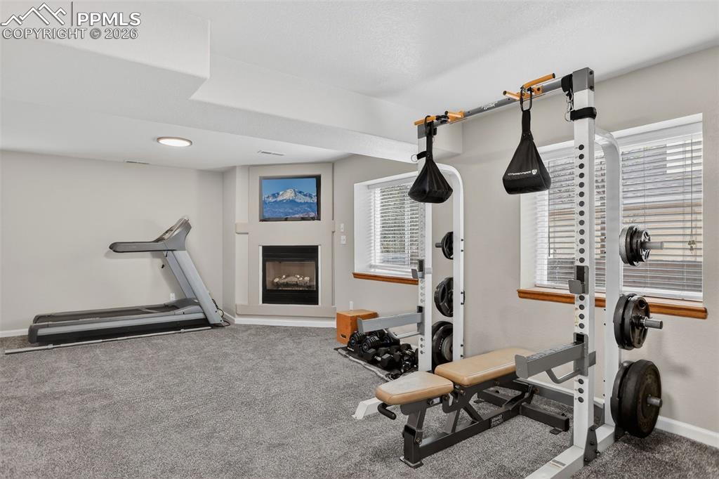 Image 34 of 50: Basement rec room.