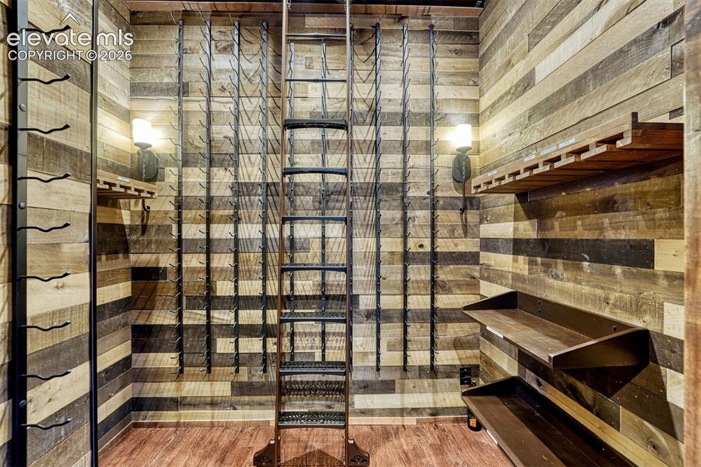 Image 28 of 50: Wine room in basement