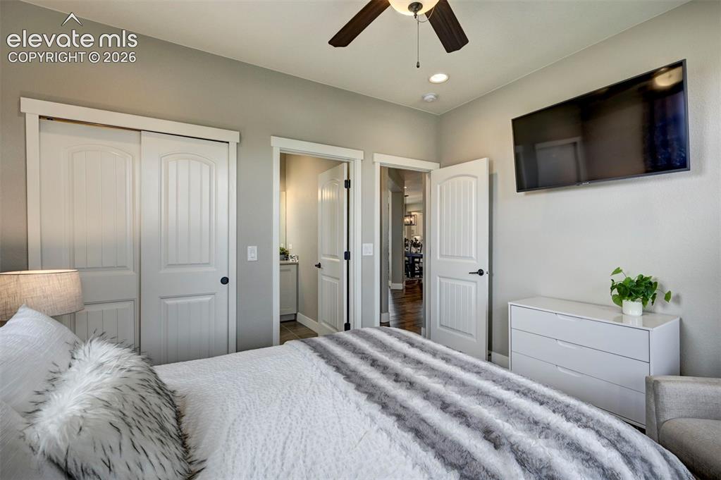 Image 5 of 50: Main Level Guest Bedroom Suite with a Full Bathroom attached.