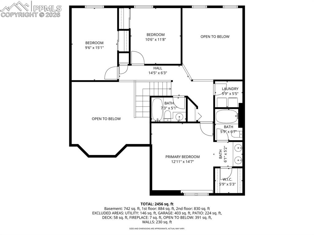 Image 49 of 49: Upper Level Floorplan