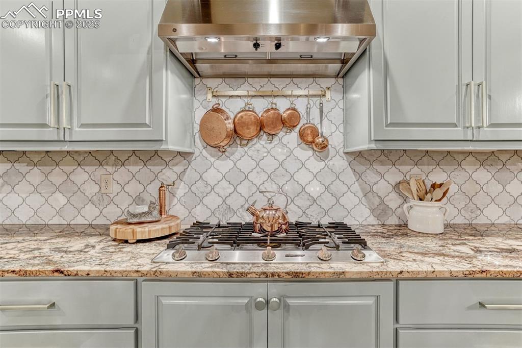 Image 3 of 45: The kitchen combines old world charm with contemporary conveniences