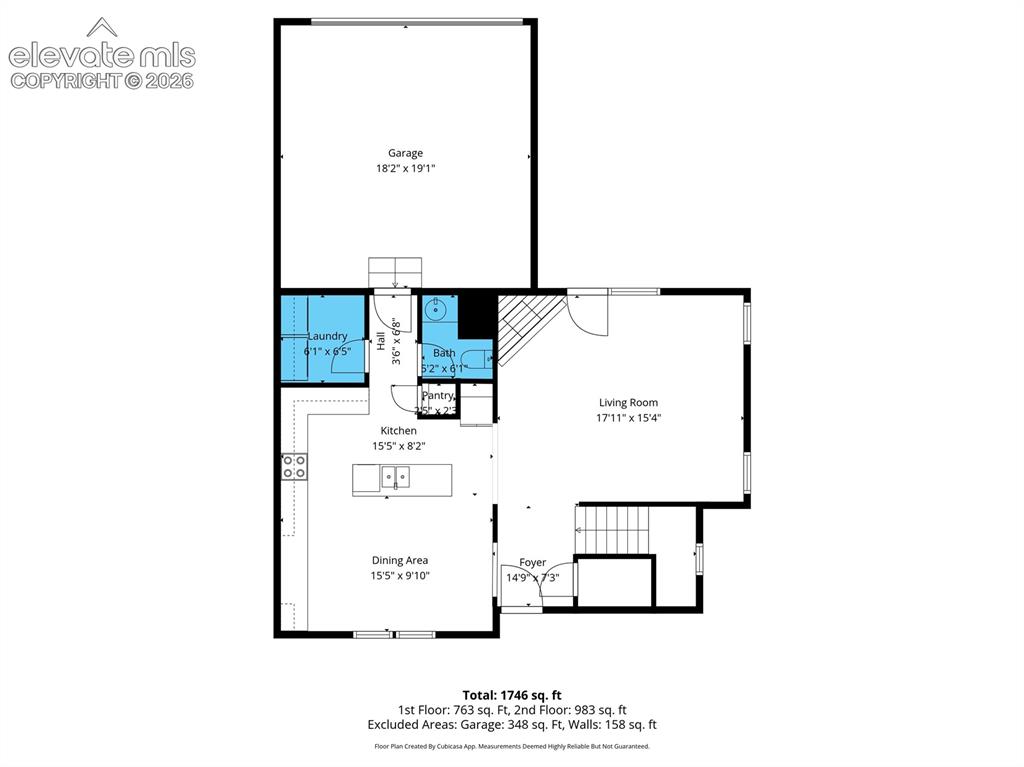Image 33 of 35: 2D Blueprint of main floor