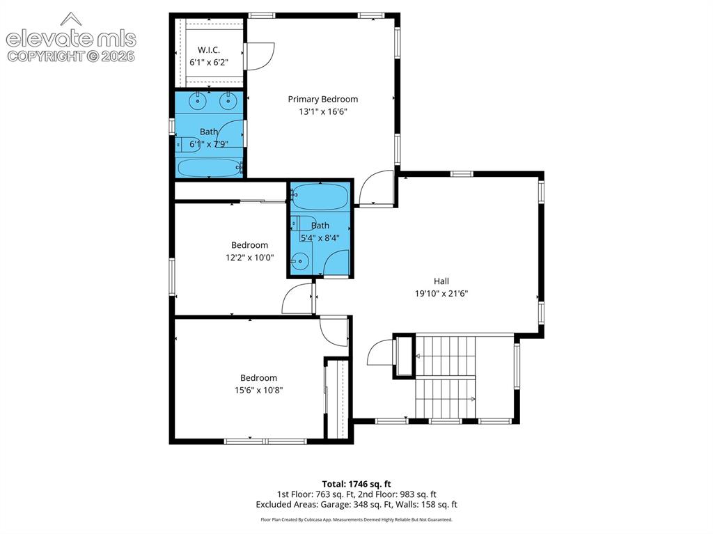 Image 34 of 35: 2D Blueprint of 2nd floor