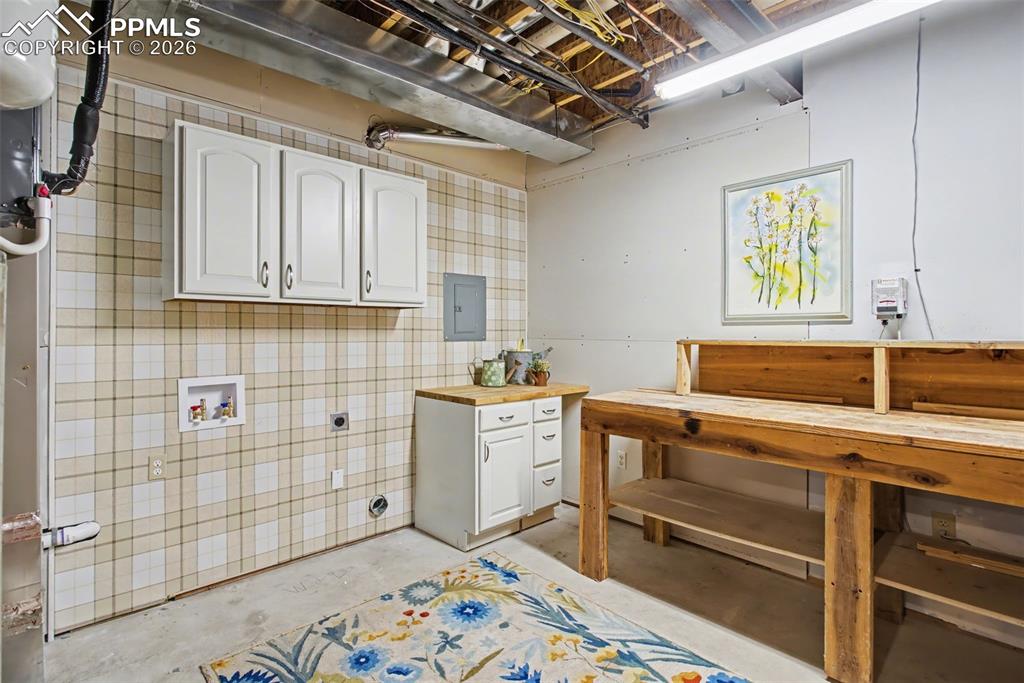 Image 39 of 50: laundry room #2 in basement is plumbed and ready for your W&D
