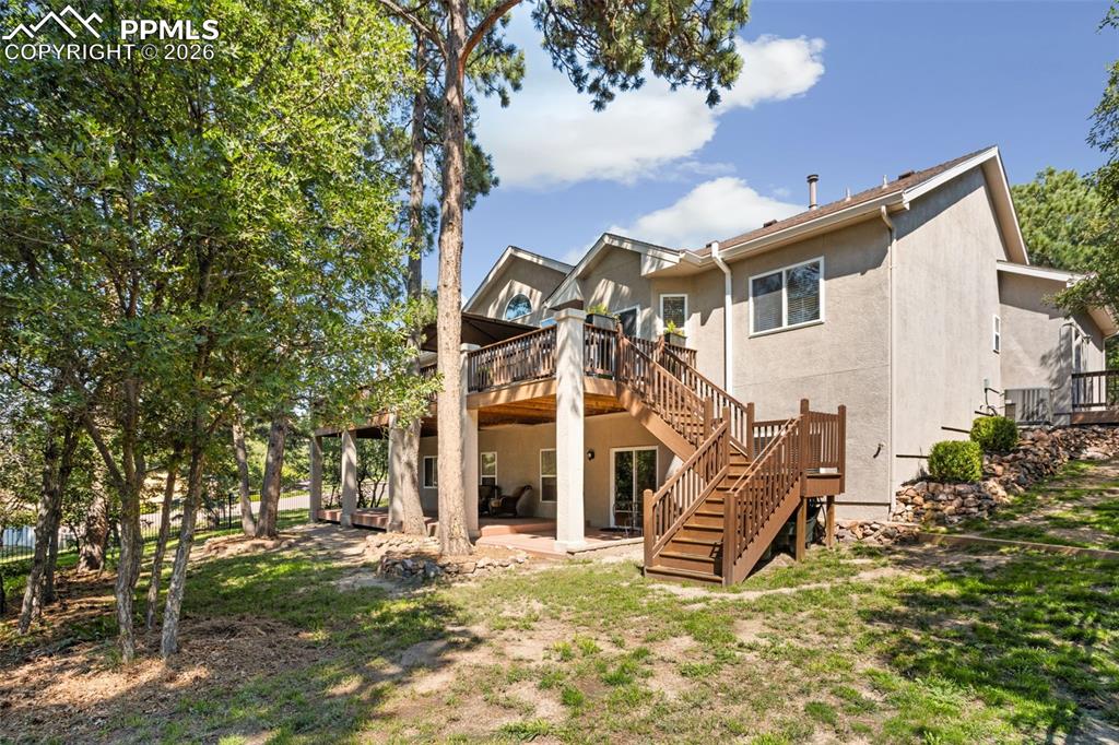 Image 43 of 50: view of the SE corner stairway to upper deck