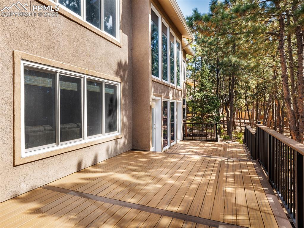 Image 43 of 50: View of wooden deck