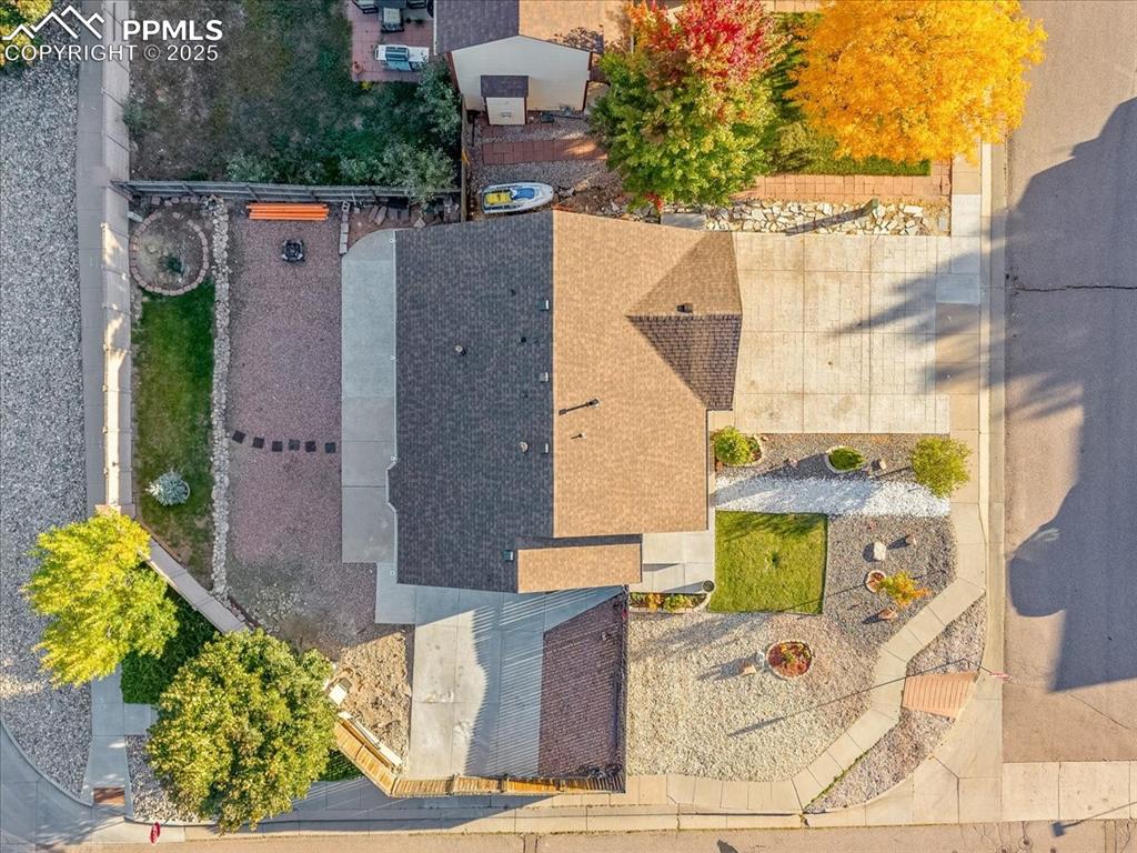 Image 22 of 27: View from above of property