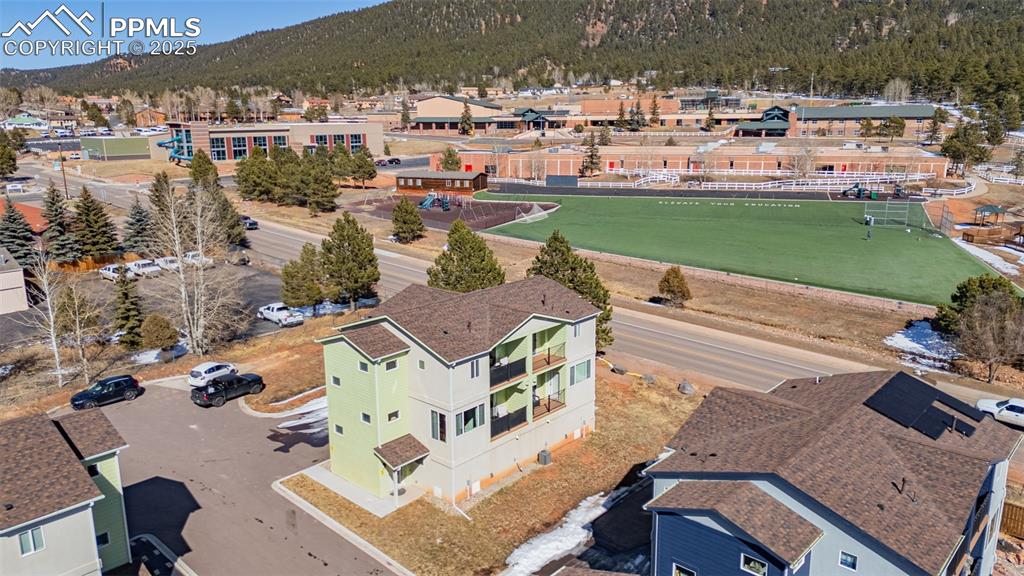 Image 27 of 37: Drone / aerial view with a mountain view