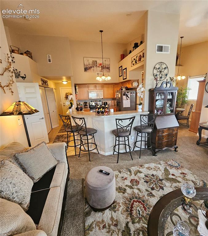 Image 6 of 24: open concept-high ceilings