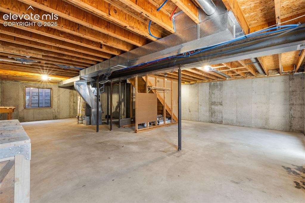 Image 26 of 35: Full Basement W/Roughed in Plumbing