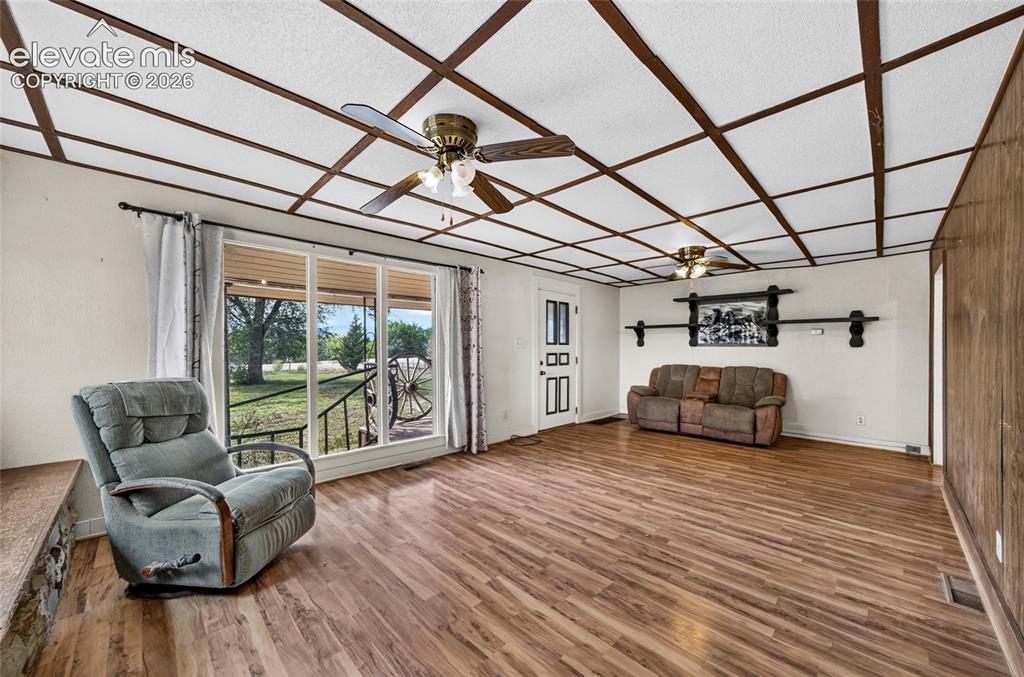 Image 7 of 45: Amazing views of Pikes Peak from the living room.