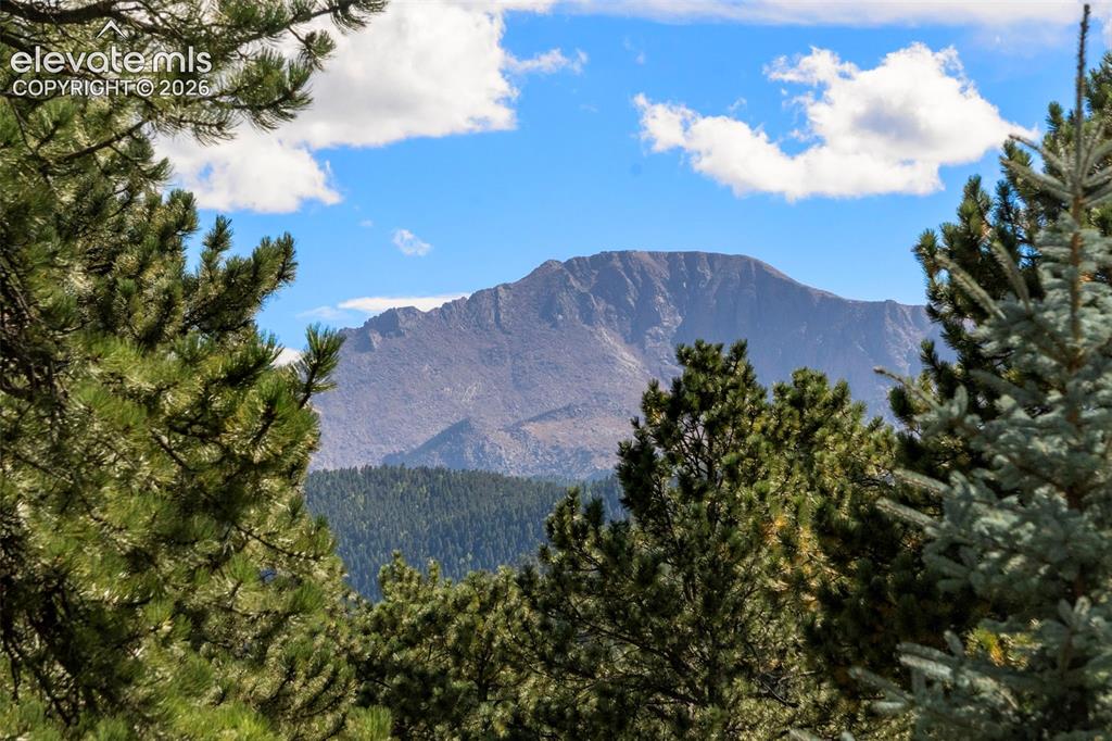 Image 13 of 46: Mountain view from living room and kitchen