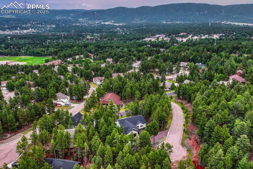 Image 29 of 32: Aerial view of Evergreen Heights neighborhood