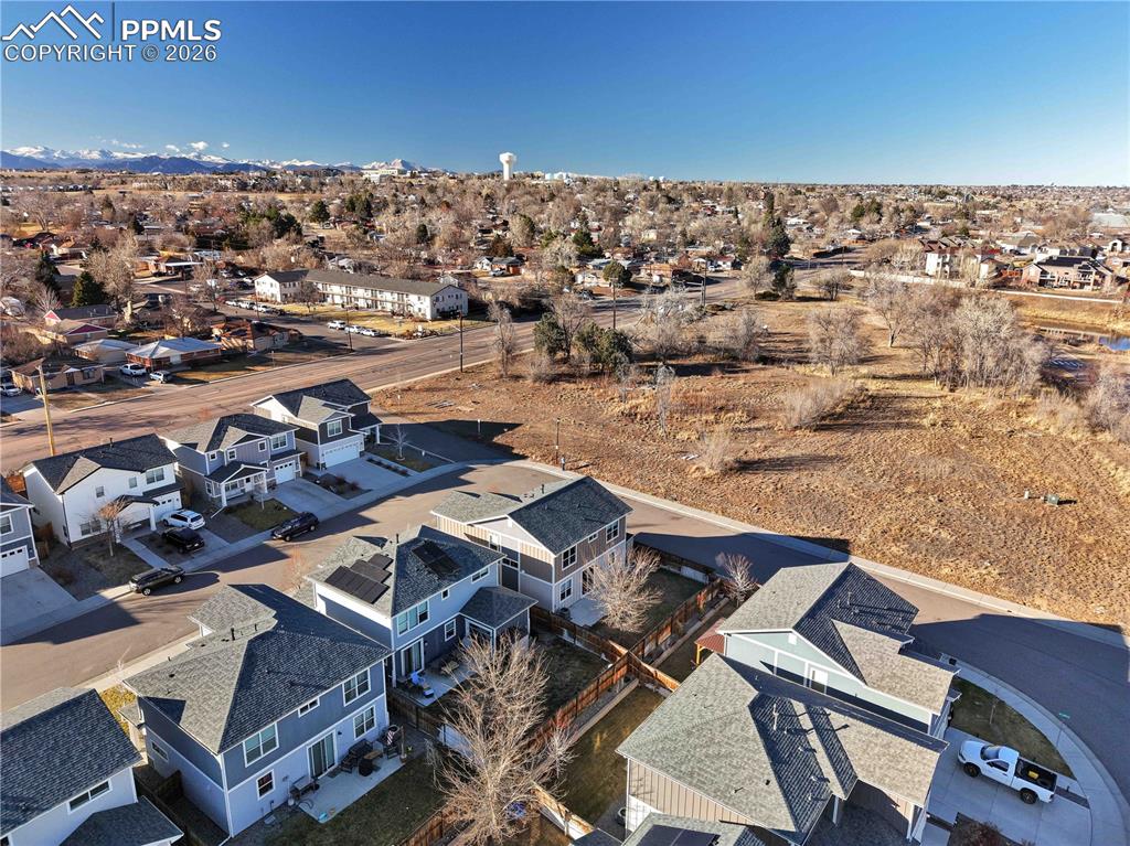 Image 46 of 48: Aerial view of residential area