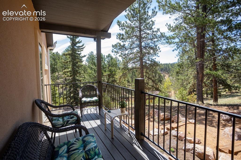 Image 17 of 40: Private deck off primary bedroom