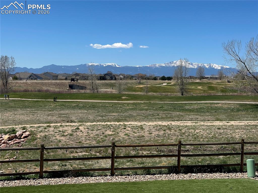 Image 3 of 50: Backyard golf course/pikes peak view!
