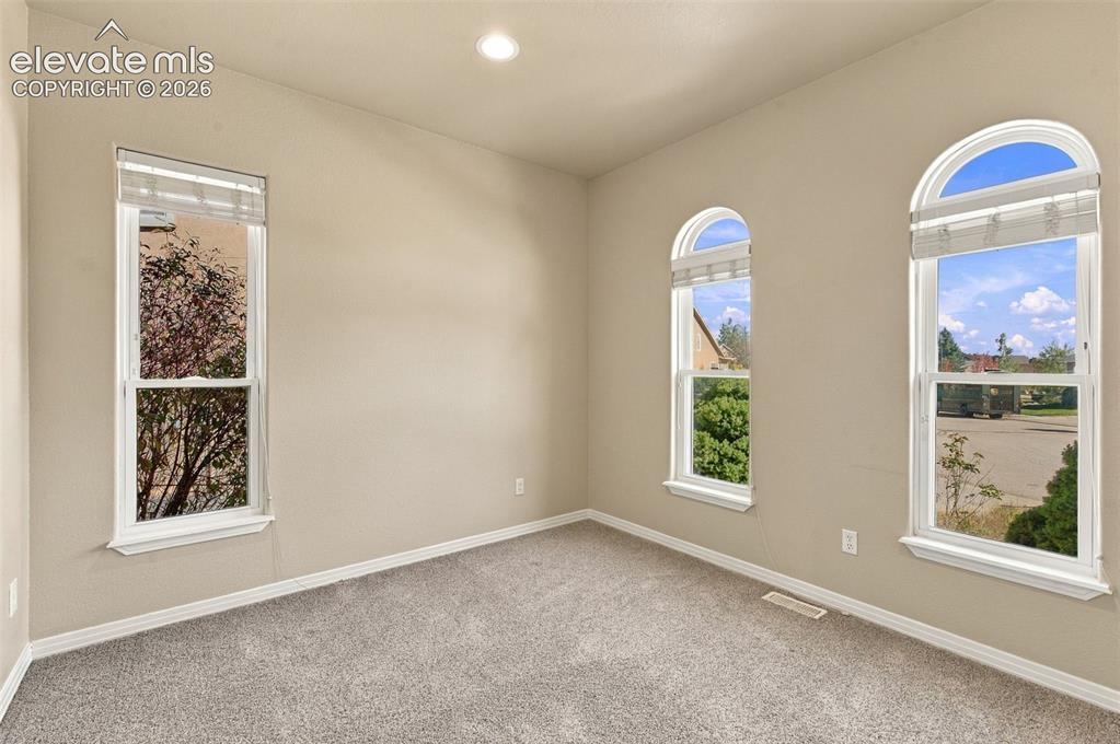 Image 17 of 48: Room featuring neutral wall tones, plush wall-to-wall carpeting, recessed c